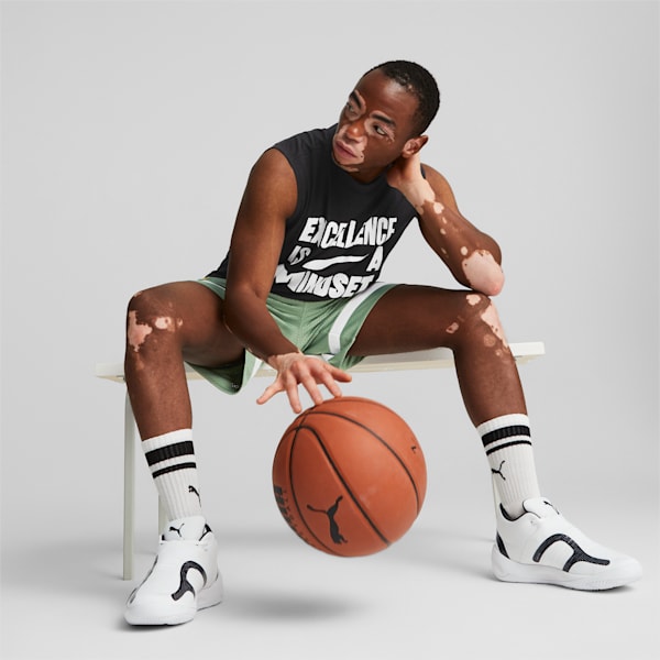 Rise NITRO Basketball Shoes, Puma White-Puma Black, extralarge-IND