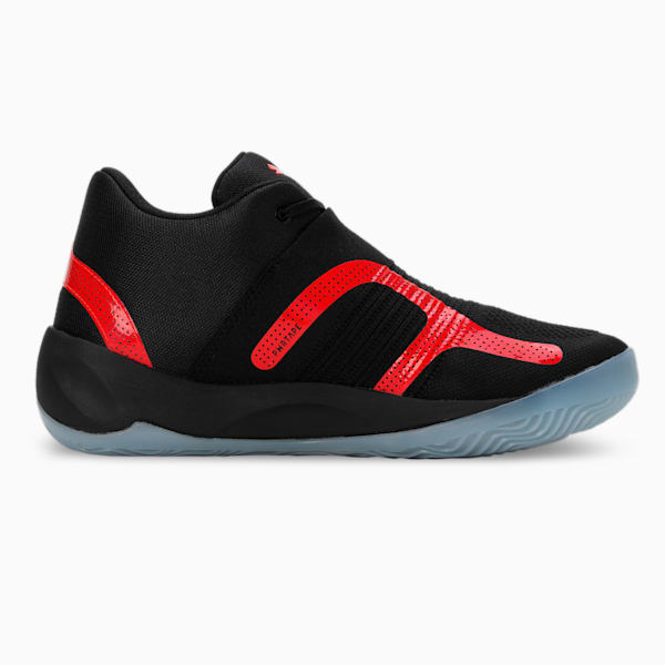 Rise NITRO Basketball Shoes, PUMA Black-For All Time Red, extralarge-IND