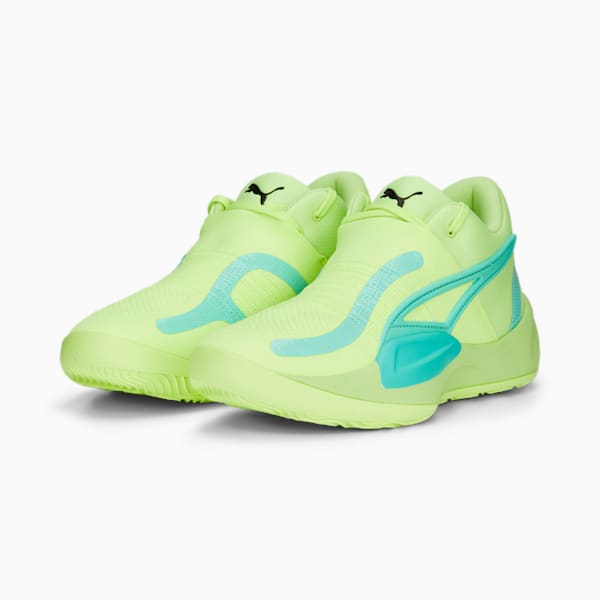 Rise NITRO Unisex Basketball Shoes, Fast Yellow-Electric Peppermint, extralarge-AUS