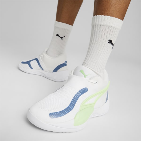 Rise NITRO™ Men's Basketball Shoes, PUMA White-Deep Dive, extralarge