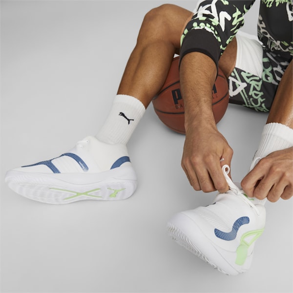 Tenis de básquetbol Rise NITRO, PUMA White-Deep Dive, extralarge