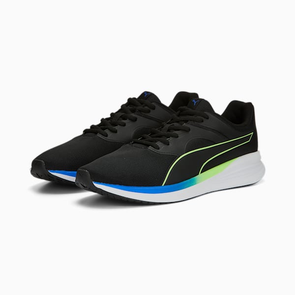 Transport Unisex Running Shoes, PUMA Black-Fizzy Lime-Royal Sapphire, extralarge-IND