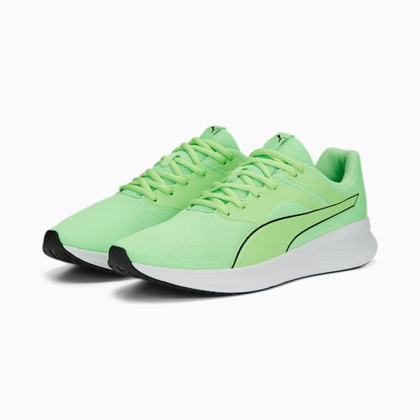 Transport Unisex Running Shoes, Fizzy Lime-PUMA Black-PUMA White, extralarge-IND