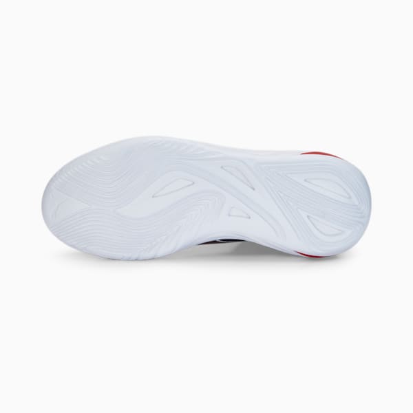 Fusion Nitro Team Unisex Basketball Shoes, Puma White-High Risk Red, extralarge-AUS