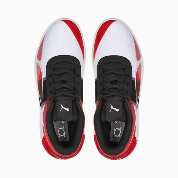 Fusion Nitro Team Unisex Basketball Shoes, Puma White-High Risk Red, extralarge-IND