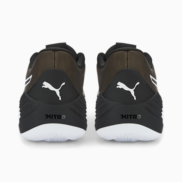Fusion Nitro Team Basketball Shoes, Puma White-Puma Black