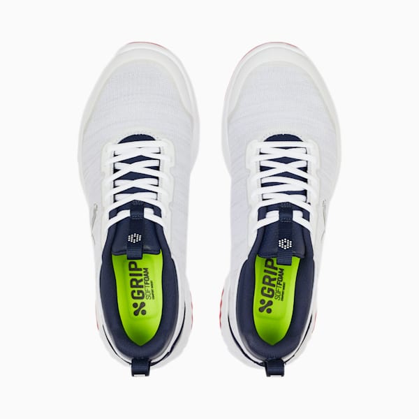 Fusion Pro Men's Golf Shoes, PUMA White-PUMA Navy-For All Time Red, extralarge-IND