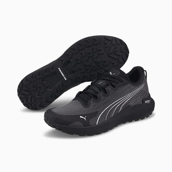 Fast-Trac NITRO™ Men's Trail Running Shoes, Puma Black-Metallic Silver, extralarge-GBR