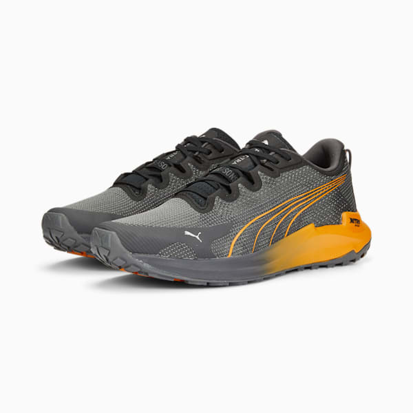 Fast-Trac NITRO™ Men's Trail Running Shoes, Puma Black-Orange Brick, extralarge-IND