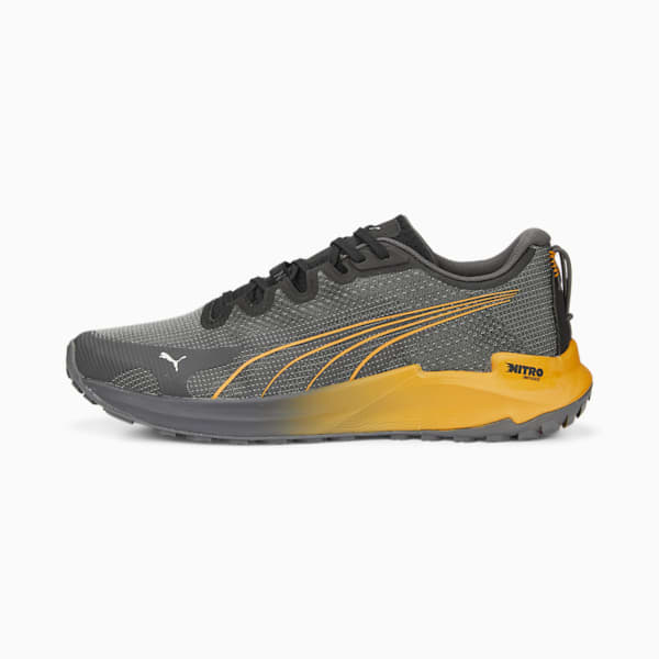 Fast-Trac NITRO™ Men's Trail Running Shoes, Puma Black-Orange Brick, extralarge-IND