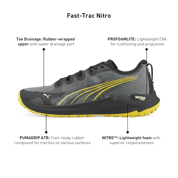 Fast-Trac NITRO™ Men's Trail Running Shoes, PUMA Black-Granola-Fresh Pear, extralarge-IND