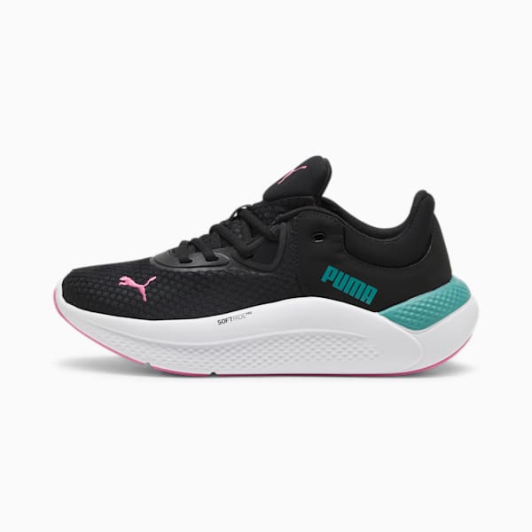 SOFTRIDE Pro Women's Running Shoes, PUMA Black-PUMA White-Sparkling Green, extralarge-IND