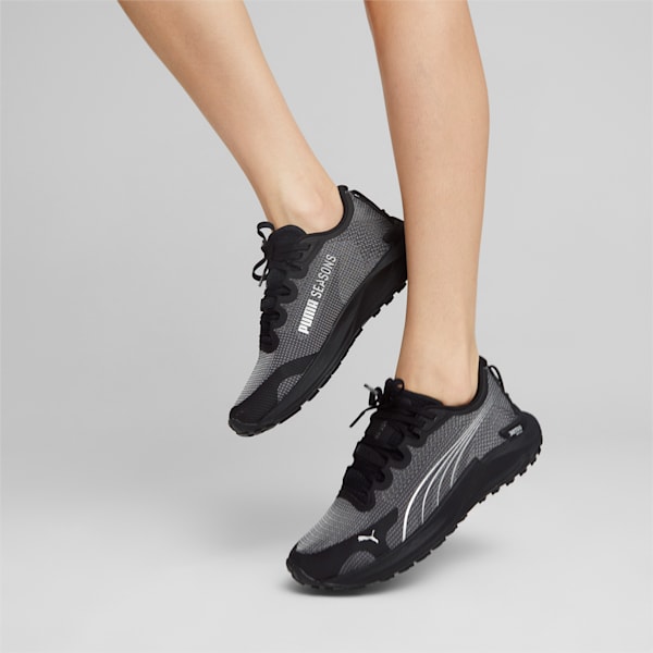 Fast-Trac NITRO Running Shoes Women, Puma Black-Metallic Silver