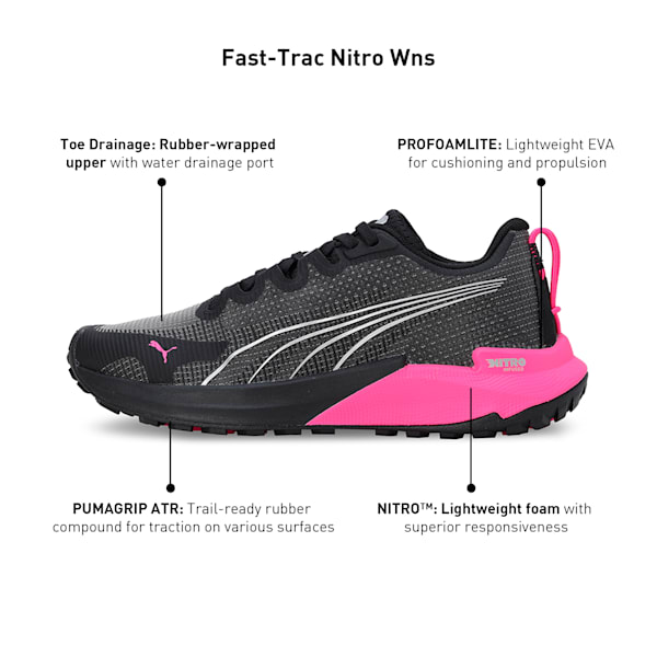 Fast-Trac NITRO™ Women's Trail Running Shoes, PUMA Black-Ravish, extralarge-IND