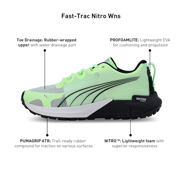 Fast-Trac NITRO™ Women's Trail Running Shoes, Fast Yellow-PUMA Black, extralarge-IND