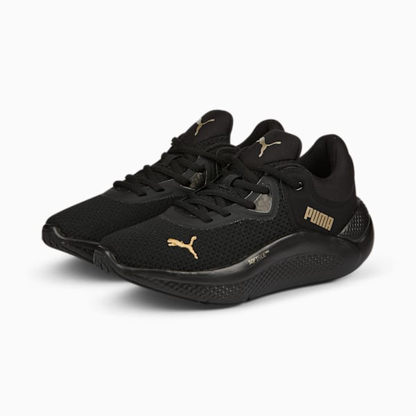 SOFTRIDE Pro Metallic Women's Training Shoes, Puma Black-Puma Team Gold, extralarge-IND