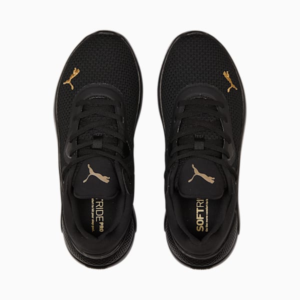 SOFTRIDE Pro Metallic Women's Training Shoes, Puma Black-Puma Team Gold, extralarge-IND