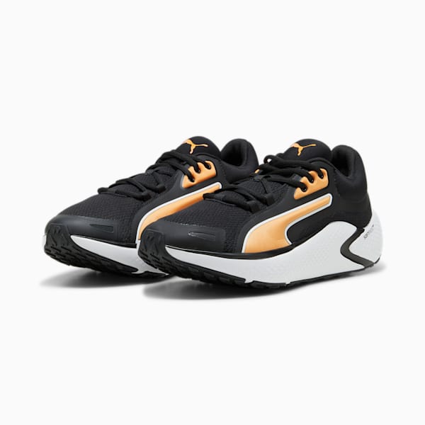 SOFTRIDE Pro Coast Unisex Running Shoes, Puma Black-Clementine, extralarge-IND