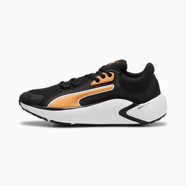 SOFTRIDE Pro Coast Unisex Running Shoes, Puma Black-Clementine, extralarge-IND