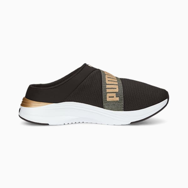 SOFTRIDE Women's Ruby Mules, PUMA Black-PUMA Gold-PUMA White, extralarge-IND
