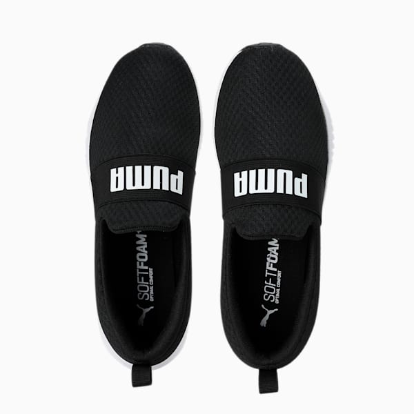 Flyer Flex Strap Running Shoes, Puma Black-Puma White, extralarge-IND
