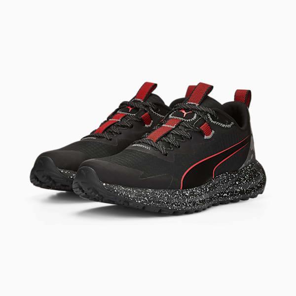 Twitch Runner Winterised Unisex Trail Running Shoes, Puma Black-High Risk Red, extralarge-IND