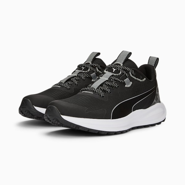 Twitch Runner Trail Winterised Unisex Running Shoes, Puma Black-PUMA Silver-PUMA White, extralarge-IND