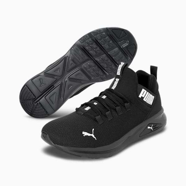 Enzo 2 Clean Unisex Running Shoes, Puma Black-Puma White, extralarge-IND