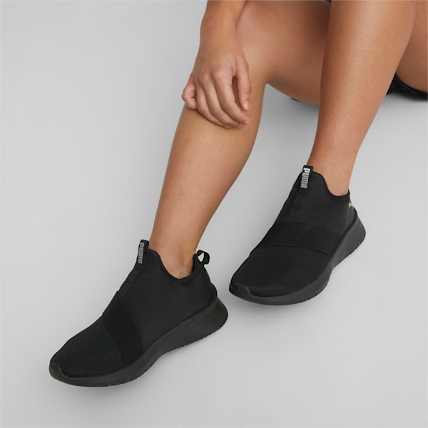 Remedie Slip Strap Women's Training Shoes, PUMA Black-PUMA Silver, extralarge-IND