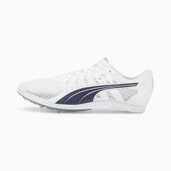 ユニセックス PUMA x TRACKSMITH エヴォスピード ミッドディスタンス 陸上用 スパイク, Puma White-Peacoat