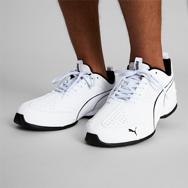 Tazon Advance Leather Men's Running Shoe, PUMA White-Puma Black, extralarge