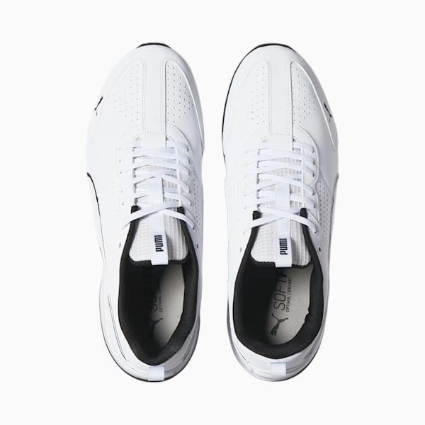 Tazon Advance Leather Men's Running Shoe, PUMA White-Puma Black, extralarge