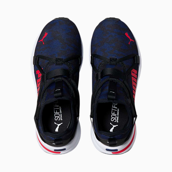 Softride Rift Camo Slip-On Sneakers Big Kids, Puma Black-High Risk Red-Blue Depths, extralarge