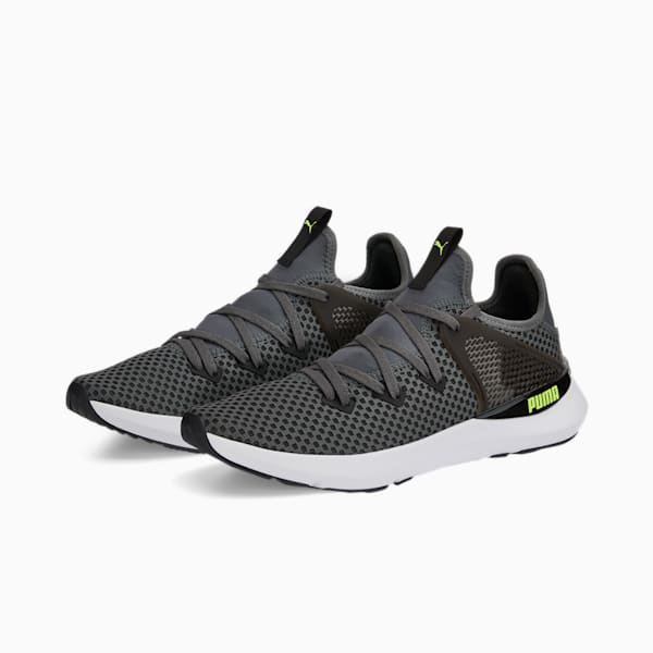 Tenis de entrenamiento Pure XT Fresh para hombre, CASTLEROCK-Puma Black-Lime Squeeze, extralarge