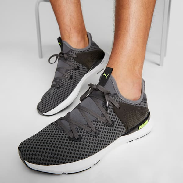 Tenis de entrenamiento Pure XT Fresh para hombre, CASTLEROCK-Puma Black-Lime Squeeze, extralarge