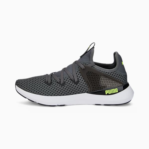 Tenis de entrenamiento Pure XT Fresh para hombre, CASTLEROCK-Puma Black-Lime Squeeze, extralarge