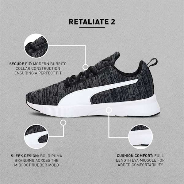 Retaliate 2 Running Shoes, Puma Black-Puma White, extralarge-IND