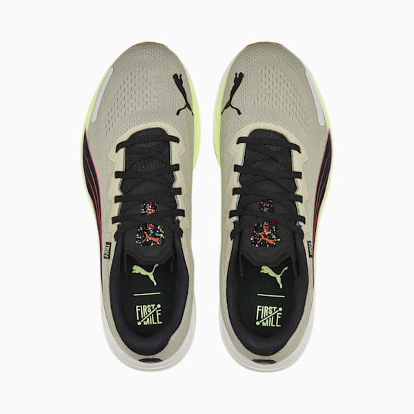 PUMA x FIRST MILE Velocity NITRO™ 2 Men's Running Shoes, Pebble Gray-Firelight-Puma Black, extralarge-IND
