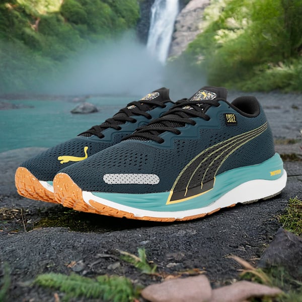 PUMA x FIRST MILE Velocity NITRO™ 2 Men's Running Shoes, Dark Night-Fresh Pear, extralarge-IND