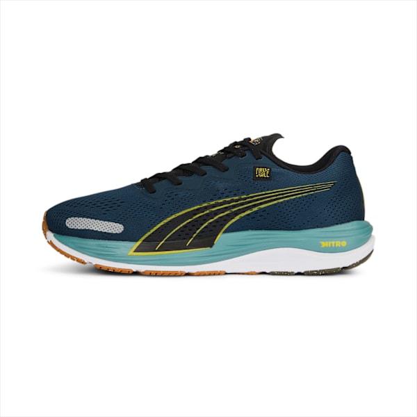 PUMA x FIRST MILE Velocity NITRO™ 2 Men's Running Shoes, Dark Night-Fresh Pear, extralarge-IND