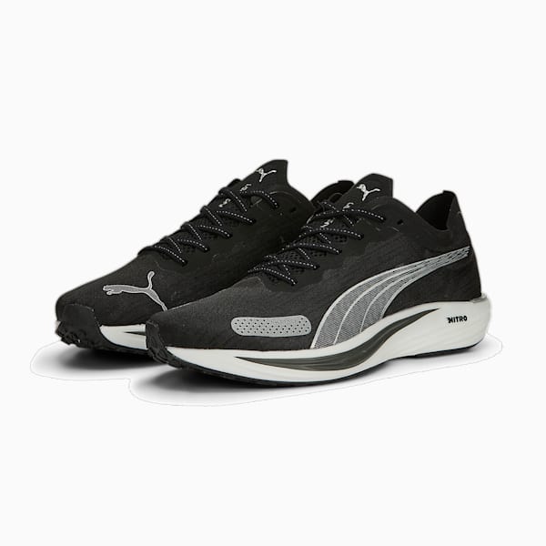 メンズ リベレイトニトロ 2 ランニングシューズ, PUMA Black-PUMA Silver, extralarge-JPN