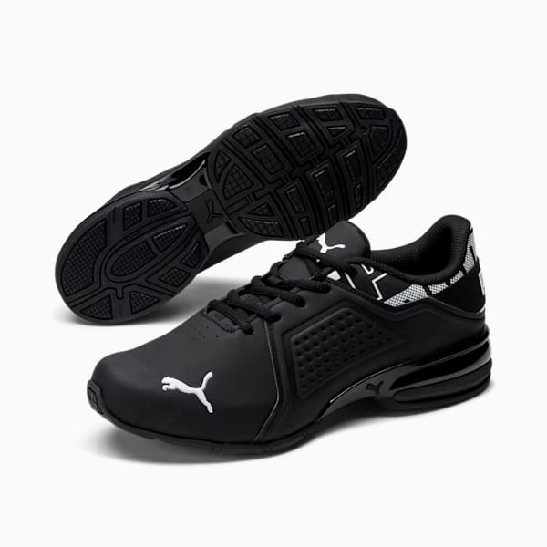 Chaussures de course à pied Viz Runner Repeat, homme, Puma Black-Puma White, extralarge