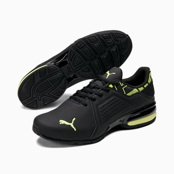 Viz Runner Repeat Men's Running Sneakers, Puma Black-Yellow Alert, extralarge