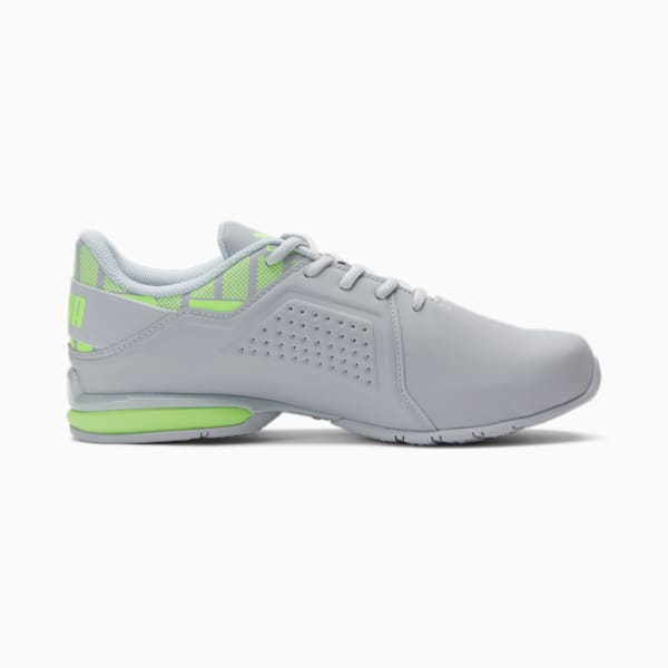 Viz Runner Repeat Men's Running Sneakers, Platinum Gray-Fizzy Lime, extralarge