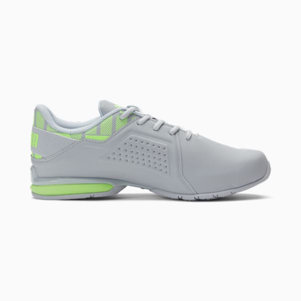 Viz Runner Repeat Men's Sneakers, Platinum Gray-Fizzy Lime, extralarge