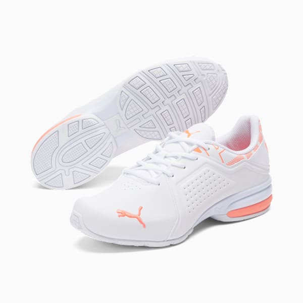 Chaussures de course à pied Viz Runner Repeat, homme, PUMA White-Ultra Orange, extralarge