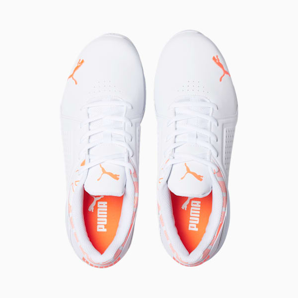 Tenis para correr para hombre Viz Runner Repeat, PUMA White-Ultra Orange, extralarge