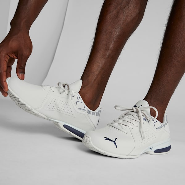 Viz Runner Repeat Men's Sneakers, Glacial Gray-PUMA Navy, extralarge