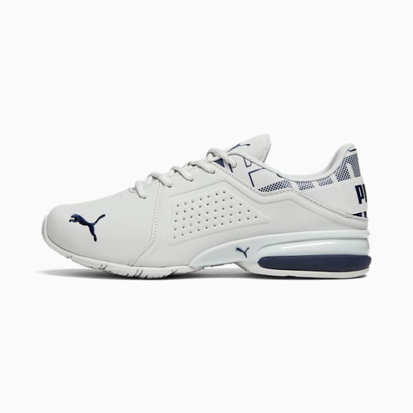 Viz Runner Repeat Men's Sneakers, Glacial Gray-PUMA Navy, extralarge