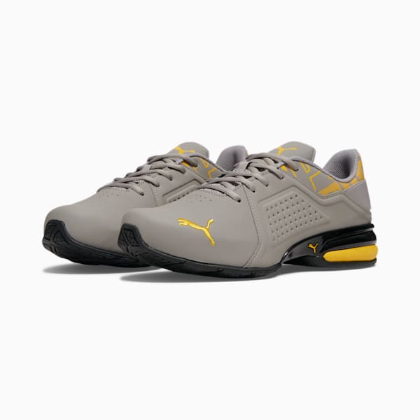 Chaussures de course à pied Viz Runner Repeat, homme, Concrete Gray-Yellow Sizzle, extralarge